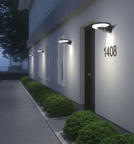 Applique contemporanea - VANEOS - Innovations On Line Products - da esterno / in metallo / tonda