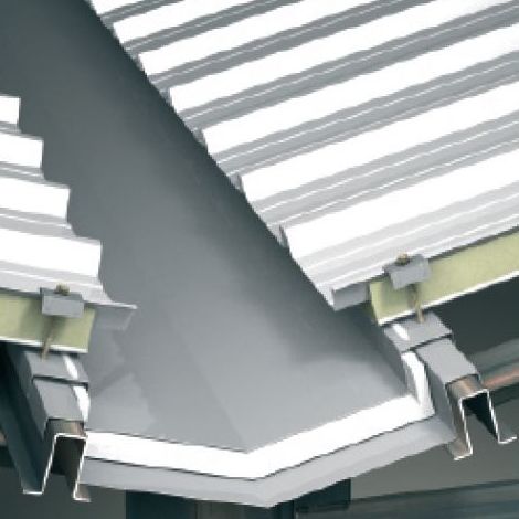 Grondaia in alluminio - EAVES - ISOMEC - rettangolare / con profilo a V