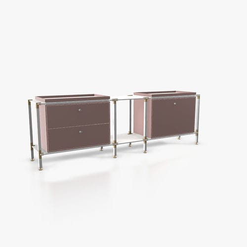 Credenza contemporanea - S.3.750.1.2.DU.TA.1 - tRACK by Kesseböhmer GmbH - impiallacciata in legno / in MDF laccato / in acciaio con rivestimento a polvere
