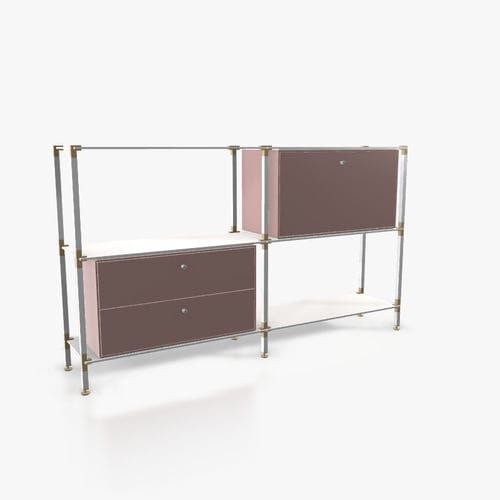 Credenza contemporanea - S.2.900.2.2.DU.00.2 - tRACK by Kesseböhmer GmbH - impiallacciata in legno / in MDF laccato / in acciaio con rivestimento a polvere