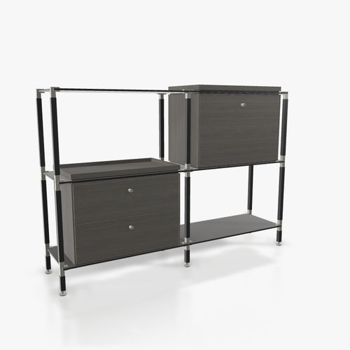Credenza contemporanea - S.2.750.2.2.DU.TA.1 - tRACK by Kesseböhmer GmbH - impiallacciata in legno / in MDF laccato / con ripiano