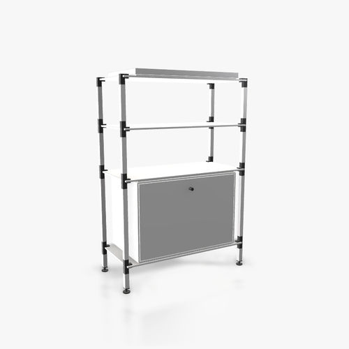 Credenza contemporanea - H.1.750.3.1.KU.TA.1 - tRACK by Kesseböhmer GmbH - impiallacciata in legno / in MDF laccato / in acciaio con rivestimento a polvere