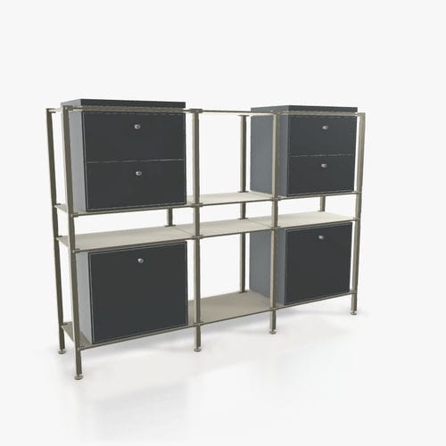 Credenza alta - H.3.600.3.4.DU.TA.1 - tRACK by Kesseböhmer GmbH - contemporanea / impiallacciata in legno / in MDF laccato