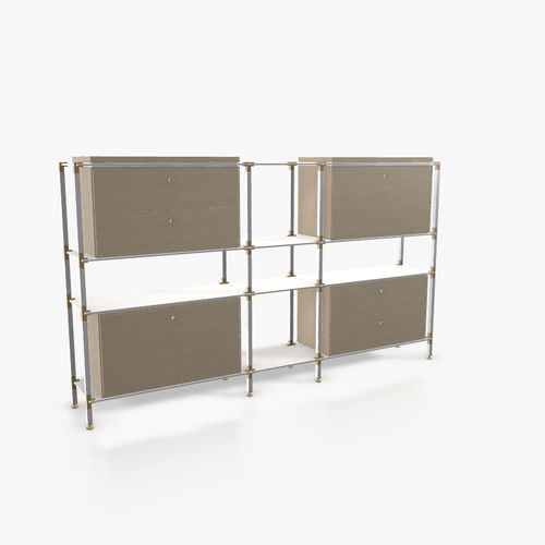Credenza alta - H.3.900.3.4.DU.TA.1 - tRACK by Kesseböhmer GmbH - contemporanea / impiallacciata in legno / in MDF laccato