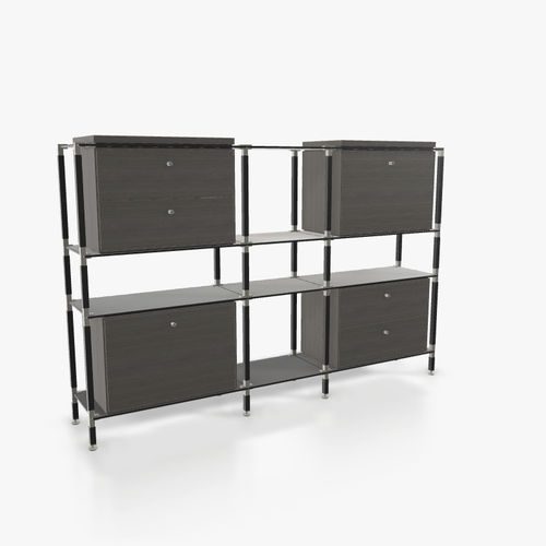 Credenza alta - H.3.750.3.4 DU.TA.1 - tRACK by Kesseböhmer GmbH - contemporanea / impiallacciata in legno / in MDF laccato