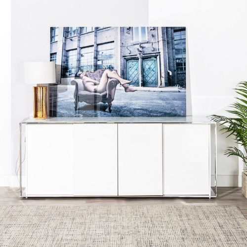 Credenza contemporanea - SUITE - CAMINO A CASA - in MDF / in agglomerato / con porta scorrevole