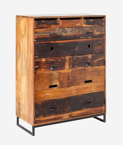 Credenza alta - WOODLAND - CAMINO A CASA - contemporanea / in legno / con cassetti