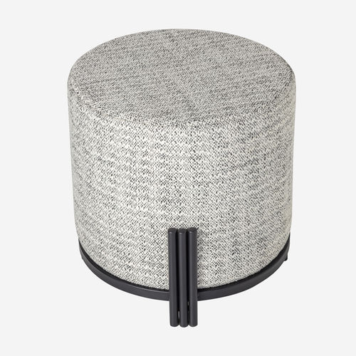 Pouf contemporaneo - JOY - CAMINO A CASA - in tessuto / in ferro / tondo