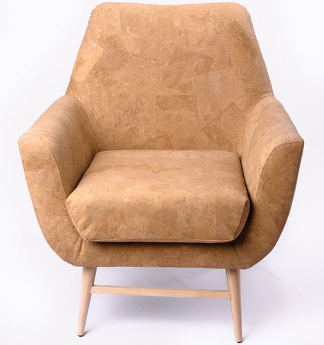 Poltrona contemporanea - SOFT - CREATIVE-CORK - in sughero / in legno / con 4 gambe