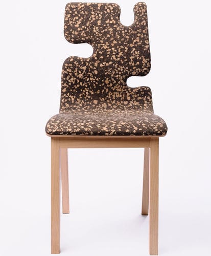 Sedia contemporanea - PUZZLE - CREATIVE-CORK - da interno / in sughero / con supporto in legno