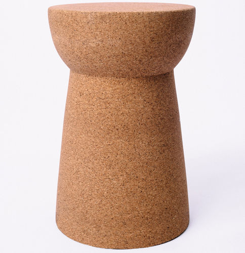 Sgabello contemporaneo - FORMA - CREATIVE-CORK - in sughero / con supporto in legno / con base centrale
