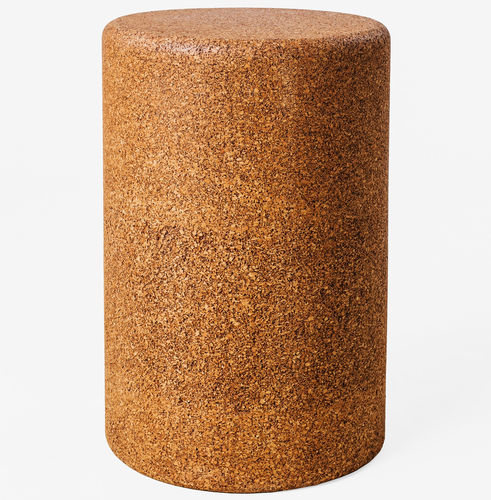 Sgabello contemporaneo - LISO - CREATIVE-CORK - in sughero / con supporto in legno / con base centrale
