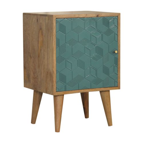 Comodino in stile scandinavo - ACADIA - Artisan Furniture - in legno massiccio / con supporto in legno massiccio / rettangolare