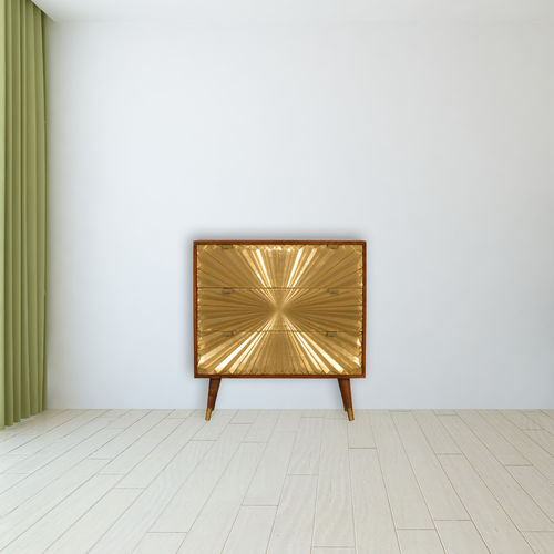 Cassettone design scandinavo - MANILA  - Artisan Furniture - in legno massiccio / in ottone / in rame