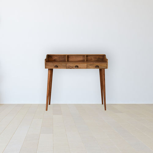 Scrittoio in stile scandinavo - NORDIC  - Artisan Furniture - in legno massiccio / con vano contenitore / 3 cassetti