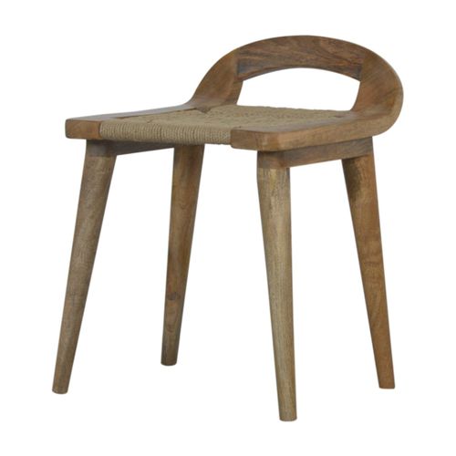 Sgabello design scandinavo - IN1458 - Artisan Furniture - in legno massiccio / in corda / con supporto in legno massiccio