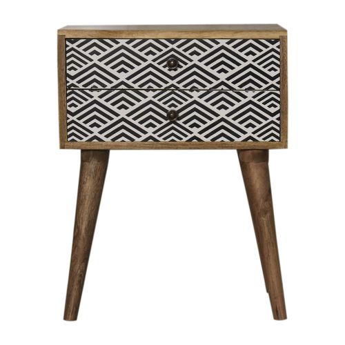 Comodino in stile scandinavo - MONOCHROME  - Artisan Furniture - in legno massiccio / con supporto in legno massiccio / rettangolare