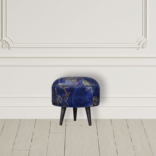 Pouf in velluto - SHANGRI-LA - Artisan Furniture - design scandinavo / tondo / fatto a mano