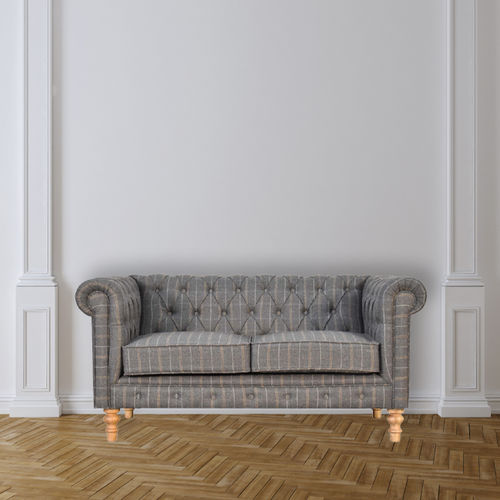Divano chesterfield - PEWTER TWEED - Artisan Furniture - in tessuto / con braccioli / grigio