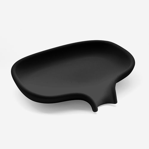 Portasapone in silicone - FLOW - BATH BAZAAR - nero