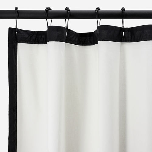Tenda da doccia bianca - SMART - BATH BAZAAR - nera / a tinta unita / in cotone
