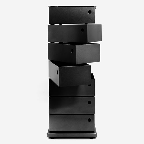 Cassettiera contemporanea - Twist - BATH BAZAAR - in metallo / nera