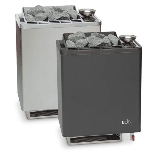 Stufa per sauna elettrica - eos Bi-O Tec - Fire Ice Systemtec Georg Zelger e.K. - 5 kW...10 kW / a pavimento / in acciaio inossidabile