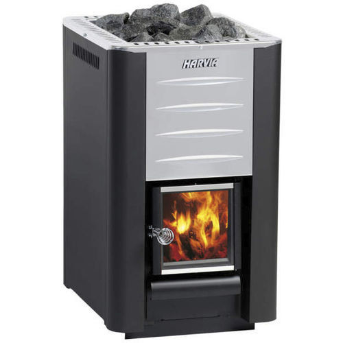 Stufa per sauna a legna - Harvia 20 Pro  - Fire Ice Systemtec Georg Zelger e.K. - 20 kW...50 kW / a pavimento / in acciaio inossidabile