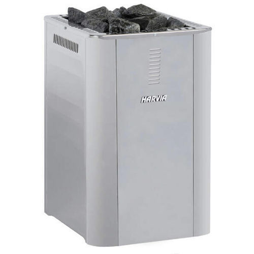 Stufa per sauna a legna - Harvia 36 Duo - Fire Ice Systemtec Georg Zelger e.K. - in acciaio inossidabile / contemporanea / grigia
