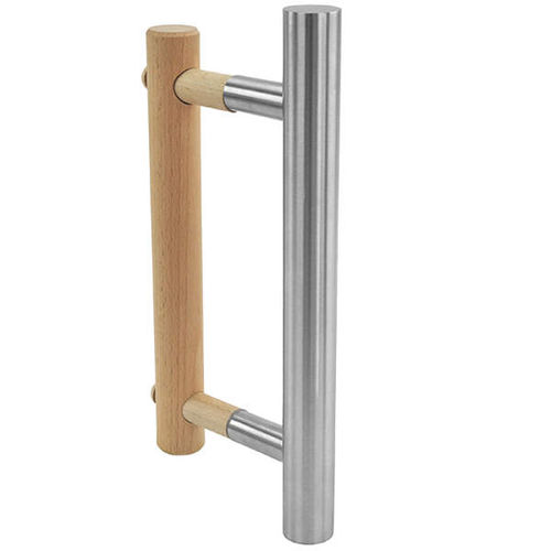 Maniglia a tirante per porta - Premium - Fire Ice Systemtec Georg Zelger e.K. - in acciaio inossidabile / in faggio / contemporanea