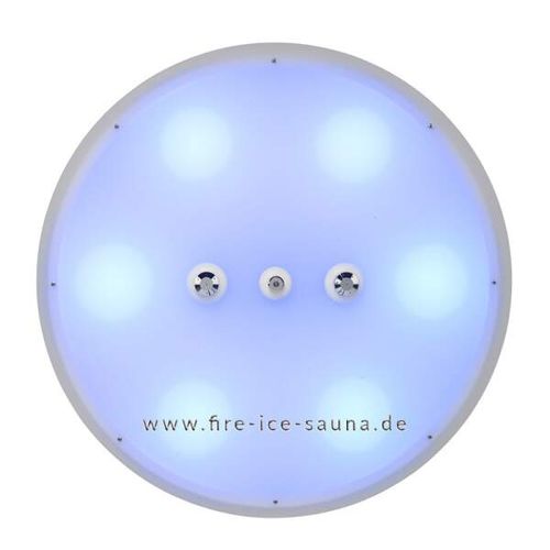 Soffione doccia a soffitto - 640-21392-1 - Fire Ice Systemtec Georg Zelger e.K. - rotondo / a pioggia / con illuminazione incorporata