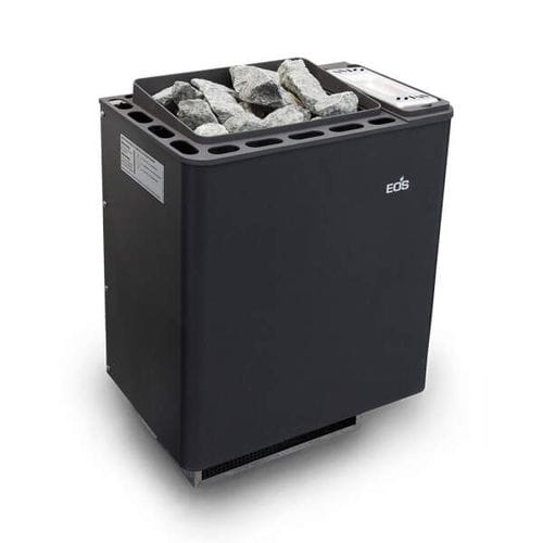 Stufa per sauna elettrica - eos Bi-O Thermat w - Fire Ice Systemtec Georg Zelger e.K. - 5 kW...10 kW / da parete / in acciaio inossidabile