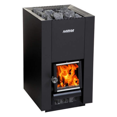 Stufa per sauna a legna - Harvia Linear 16 - Fire Ice Systemtec Georg Zelger e.K. - 10 kW...20 kW / a pavimento / in metallo