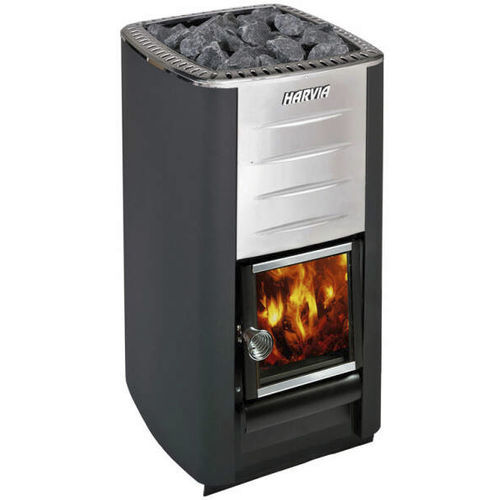 Stufa per sauna a legna - Harvia m3 - Fire Ice Systemtec Georg Zelger e.K. - 10 kW...20 kW / a pavimento / in acciaio inossidabile