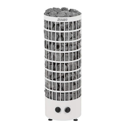Stufa per sauna elettrica - Harvia Cilindro pc90ee - Fire Ice Systemtec Georg Zelger e.K. - 9 kW / a pavimento / in acciaio inossidabile