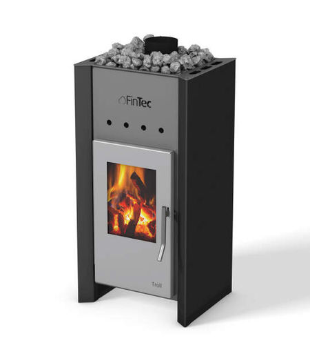 Stufa per sauna a legna - FinTec Troll - Fire Ice Systemtec Georg Zelger e.K. - 5 kW...10 kW / a pavimento / in metallo