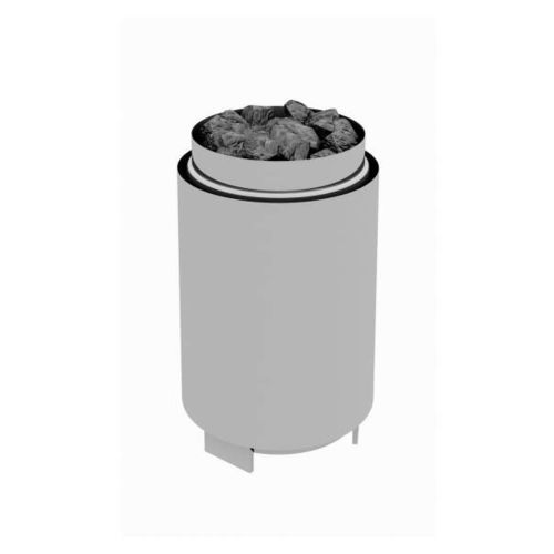 Stufa per sauna elettrica - RONDO-therm type rd 33 - Fire Ice Systemtec Georg Zelger e.K. - 0 - 5 kW / a pavimento / in acciaio cromato