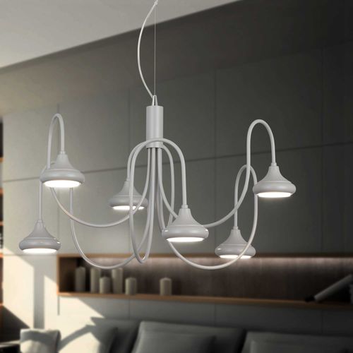 Lampadario classico - 1680/6 - LAM Export - in acciaio / da 6 lampadine / LED