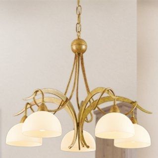 Lampadario classico - 1720/5 - LAM Export - in vetro / in acciaio / da 5 lampadine