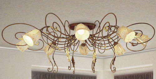 Lampadario classico - 1865/8PL - LAM Export - in vetro / in acciaio / da 8 lampadine