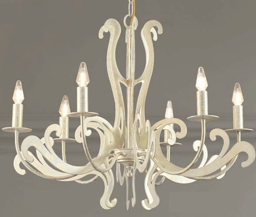 Lampadario classico - 1891/6 - LAM Export - in acciaio / da 6 lampadine / a candelabro