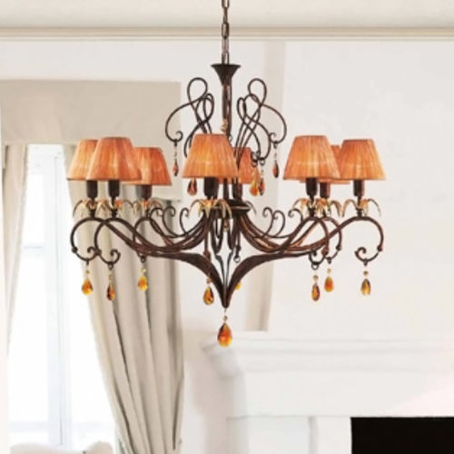 Lampadario classico - 2550/8 - LAM Export - in vetro / in ottone / in acciaio