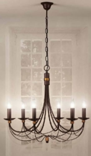 Lampadario classico - 3440/6 - LAM Export - in acciaio / da 6 lampadine / a candelabro