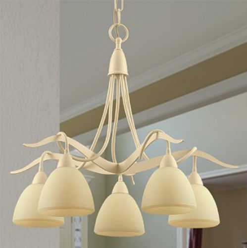 Lampadario classico - 4280/5 - LAM Export - in vetro / in acciaio / da 5 lampadine