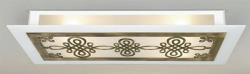 Plafoniera classica - 4523/4PL - LAM Export - rettangolare / in vetro / in acciaio