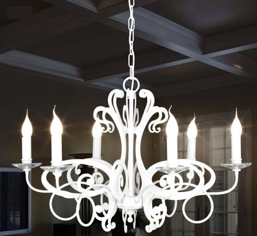 Lampadario classico - 3631/6 - LAM Export - in cristallo / in acciaio / da 6 lampadine