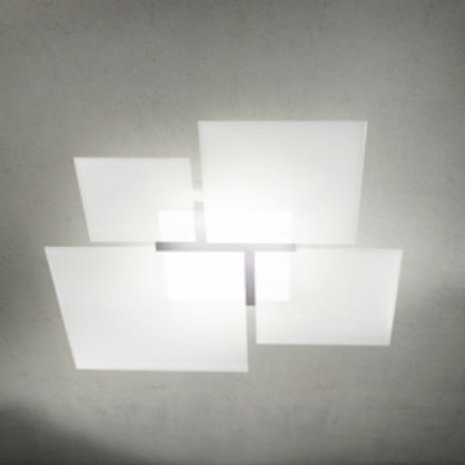 Plafoniera contemporanea - QUADRIFOGLIO - LAM Export - in acciaio / LED / da interno