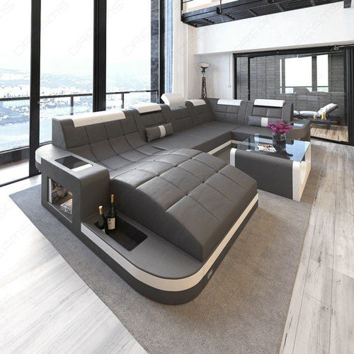 Divano d'angolo - JACKSONVILLE U - Sofa dreams - contemporaneo / in pelle / con braccioli