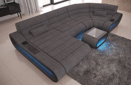 Divano d'angolo - CONCEPT U - Sofa dreams - contemporaneo / in tessuto / con contenitore