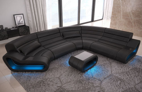 Divano a semicerchio - CONCEPT C - Sofa dreams - contemporaneo / in pelle / con contenitore